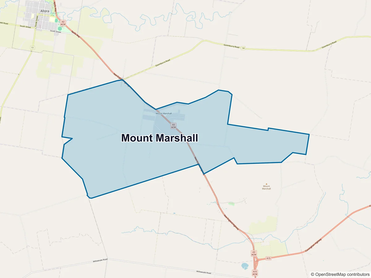 Map of Mount Marshall, QLD, Australia