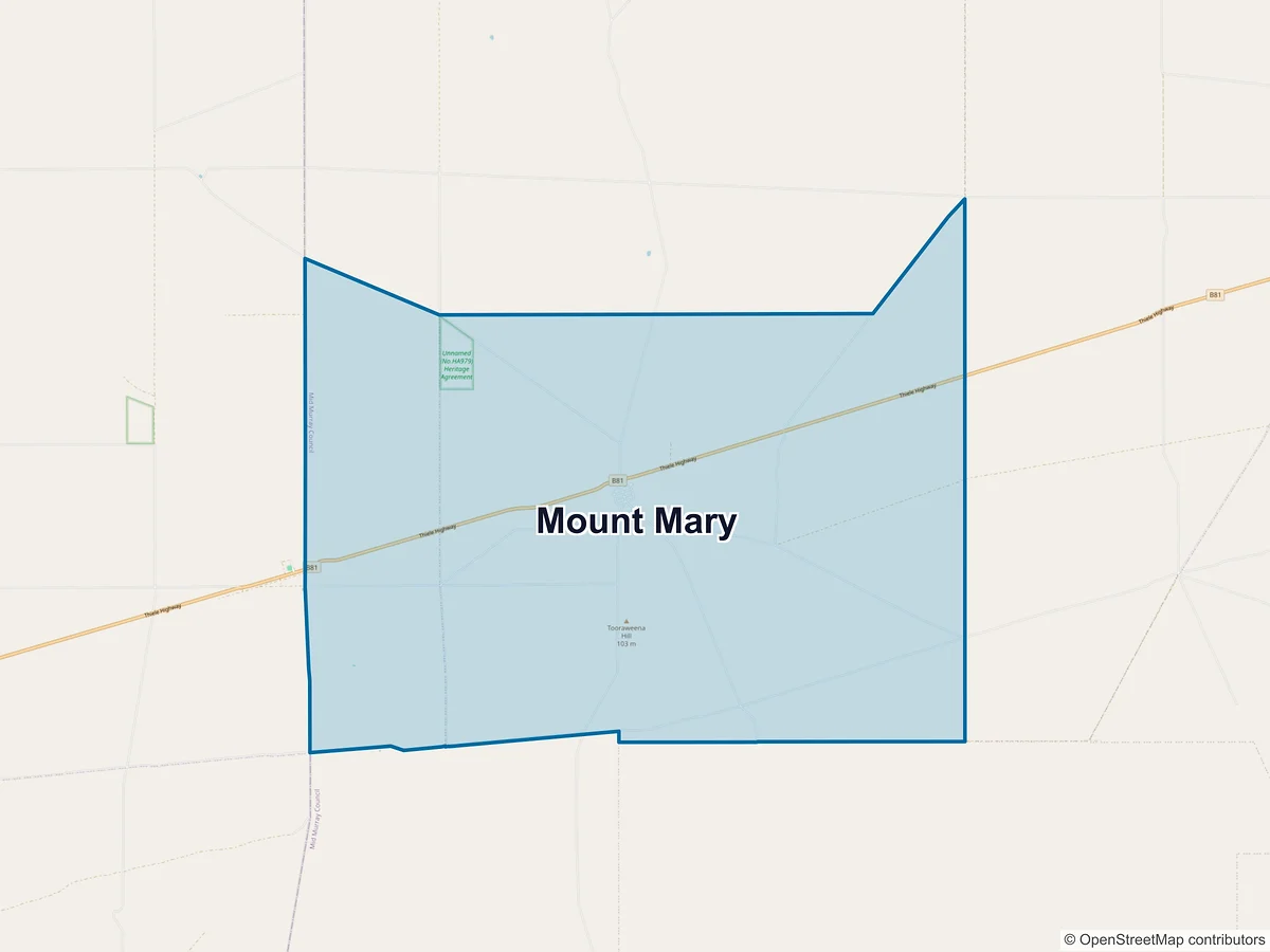 Map of Mount Mary, SA, Australia