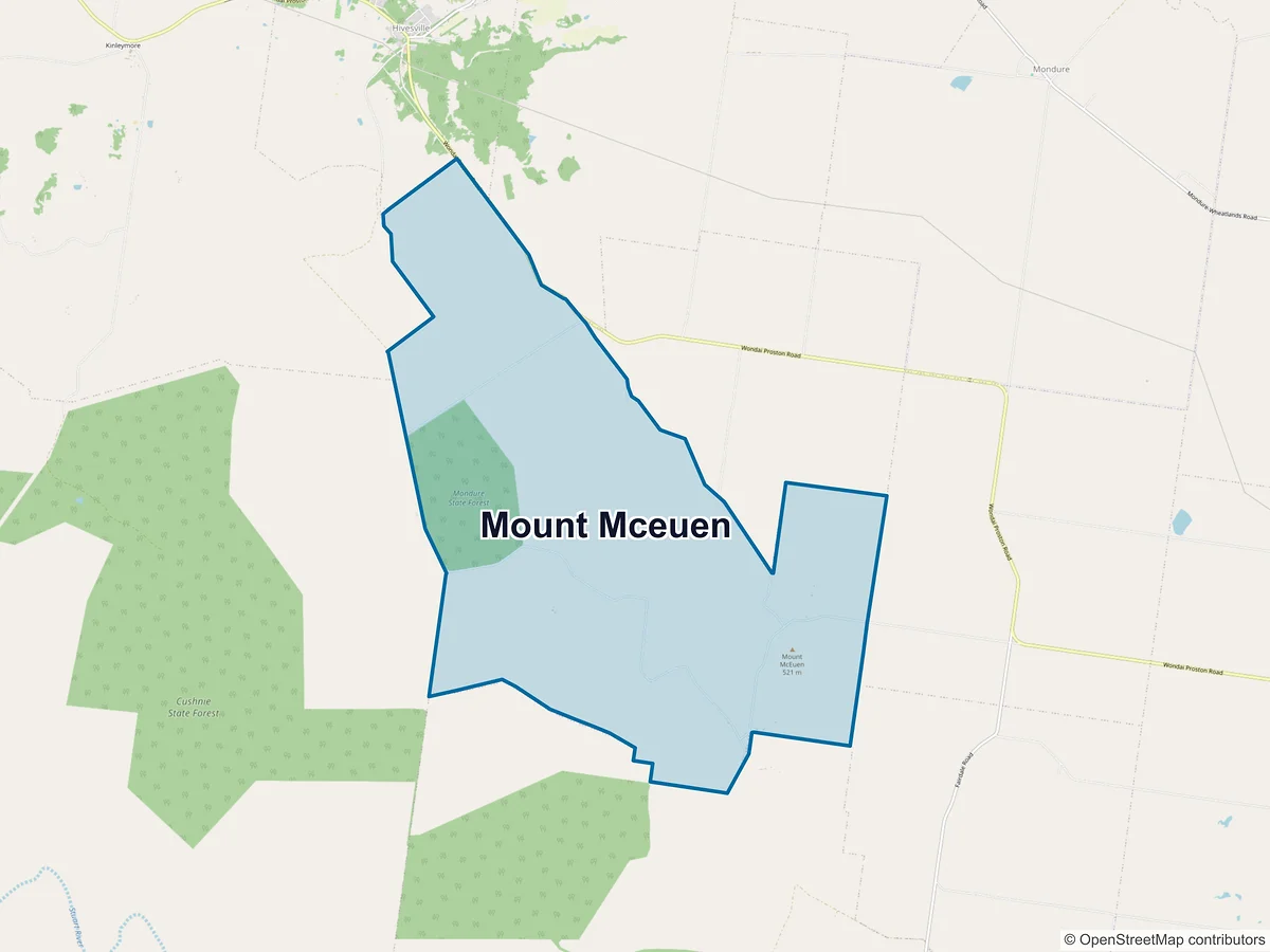 Map of Mount McEuen, QLD, Australia