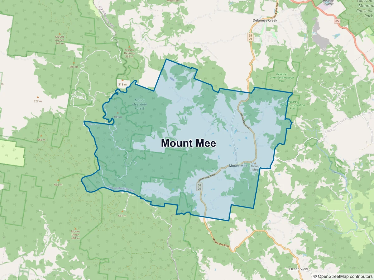 Map of Mount Mee, QLD, Australia