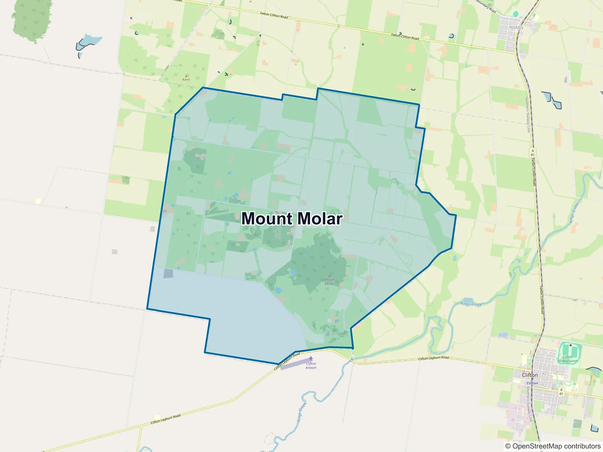 Map of Mount Molar, QLD, Australia