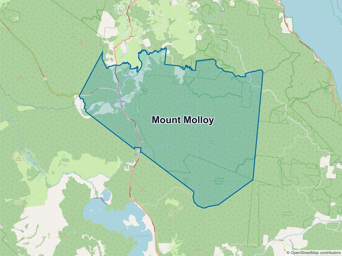 Map of Mount Molloy, QLD, Australia