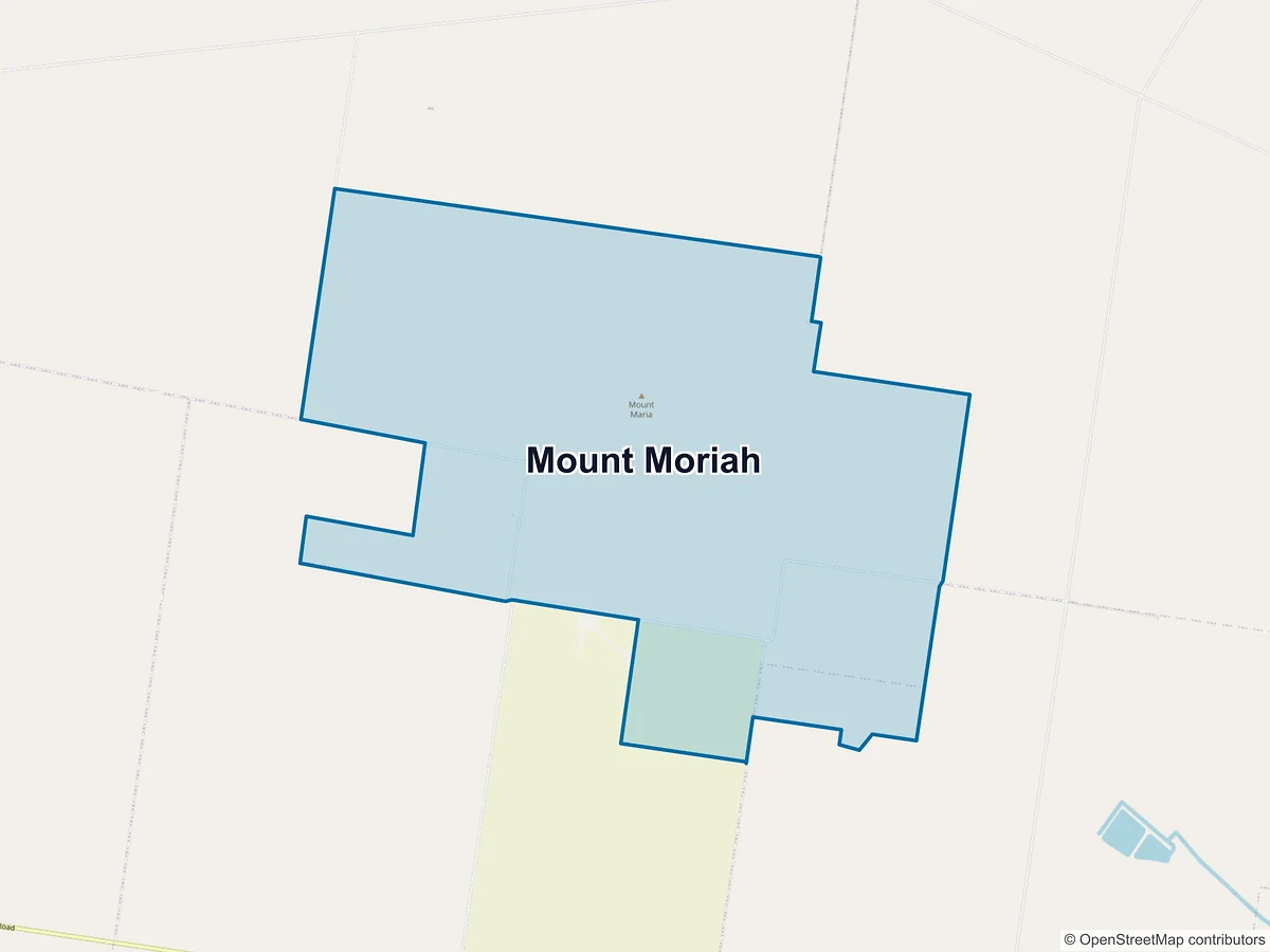 Map of Mount Moriah, QLD, Australia