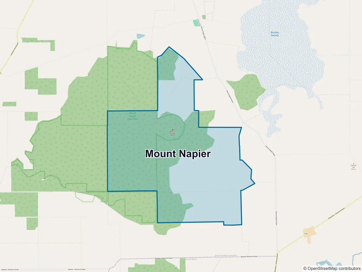 Map of Mount Napier, VIC, Australia
