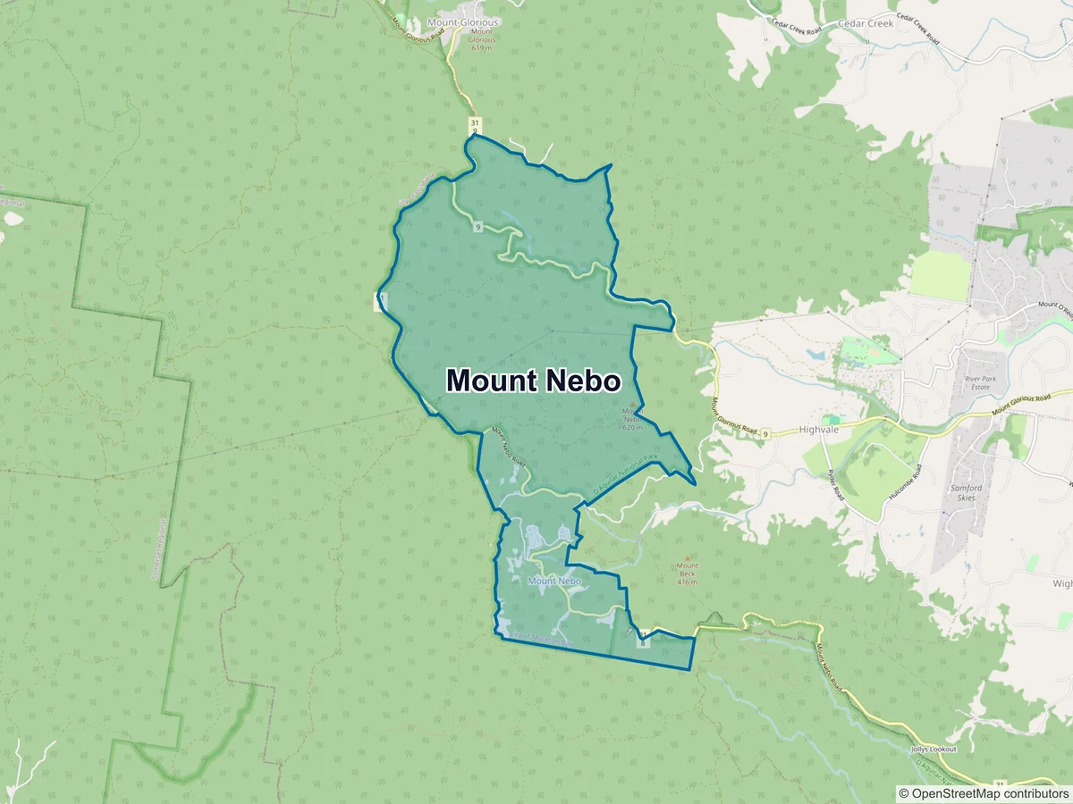 Map of Mount Nebo, QLD, Australia