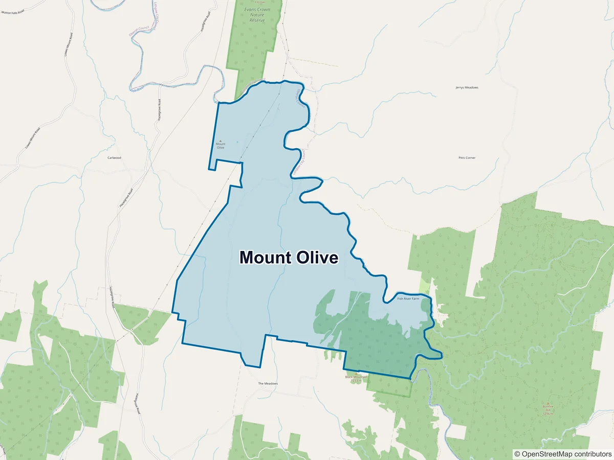 Map of Mount Olive, NSW, Australia