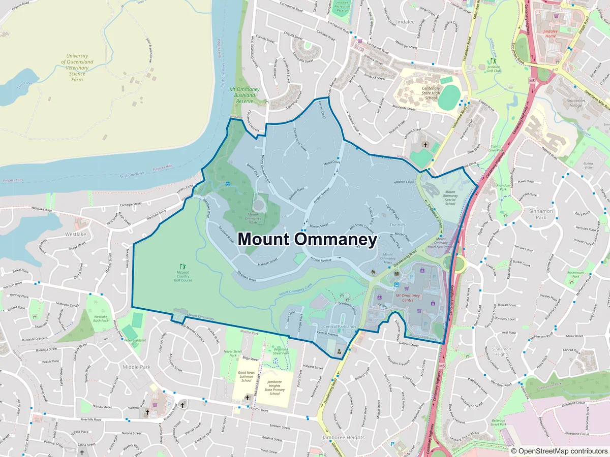 Map of Mount Ommaney, QLD, Australia