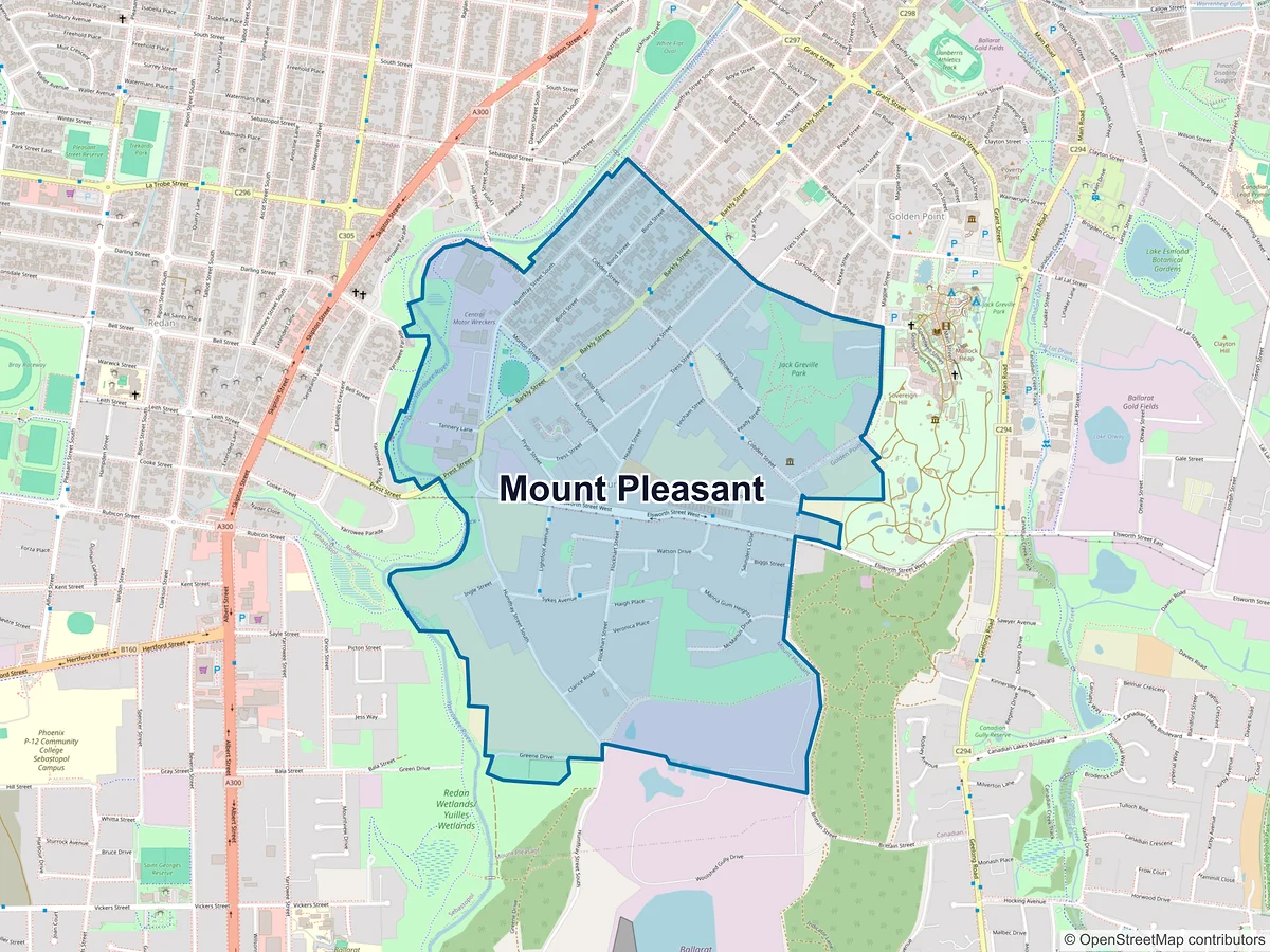 Map of Mount Pleasant, VIC, Australia