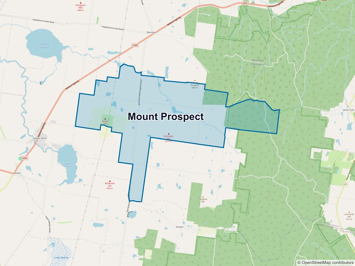 Map of Mount Prospect, VIC, Australia