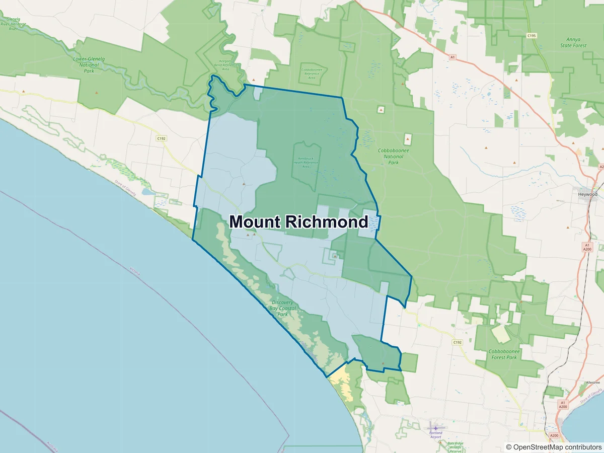 Map of Mount Richmond, VIC, Australia