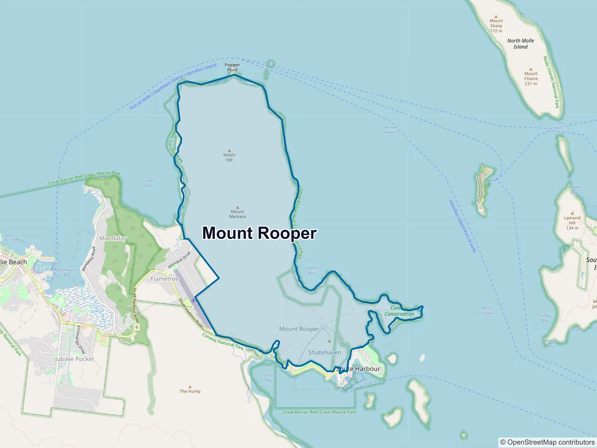 Map of Mount Rooper, QLD, Australia