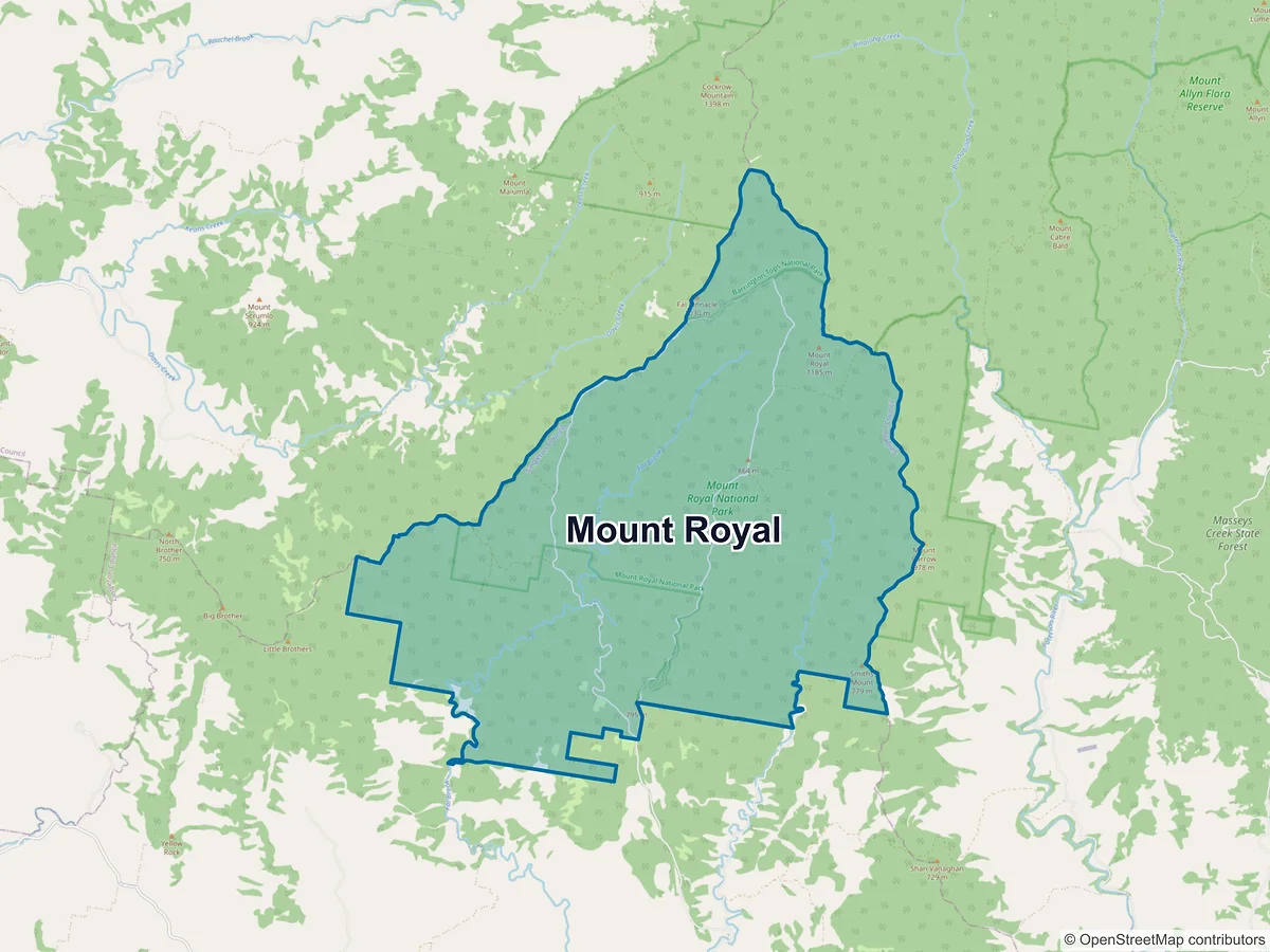 Map of Mount Royal, NSW, Australia