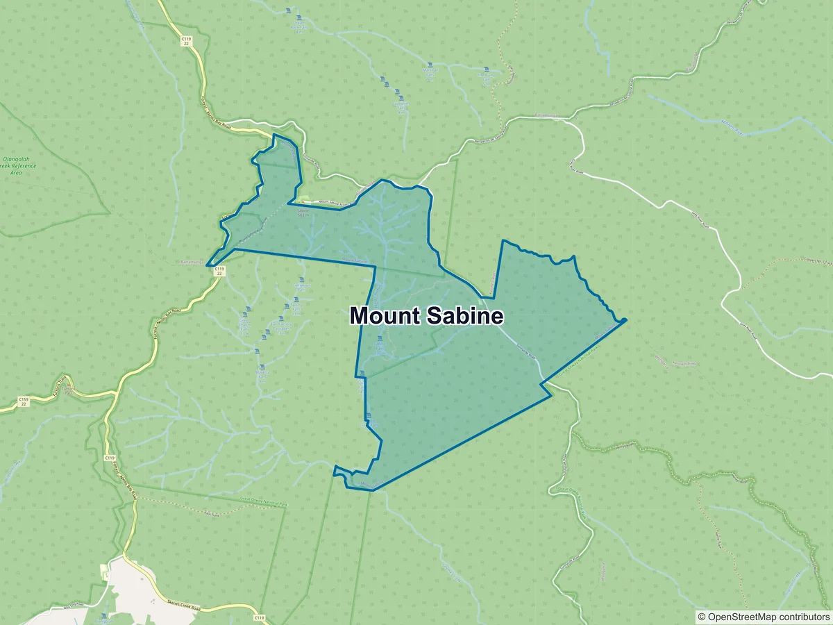 Map of Mount Sabine, VIC, Australia