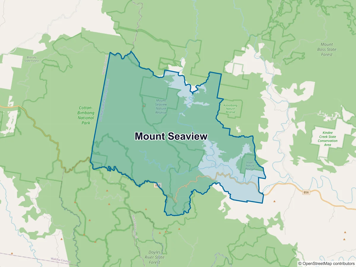 Map of Mount Seaview, NSW, Australia