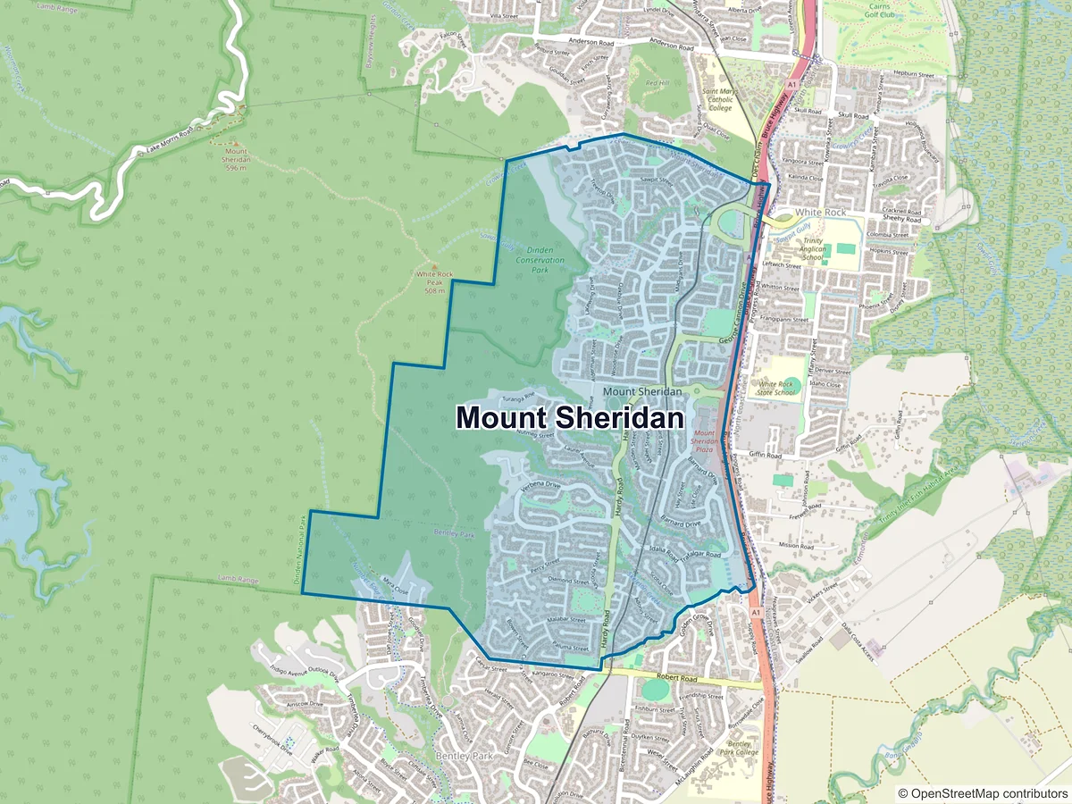 Map of Mount Sheridan, QLD, Australia