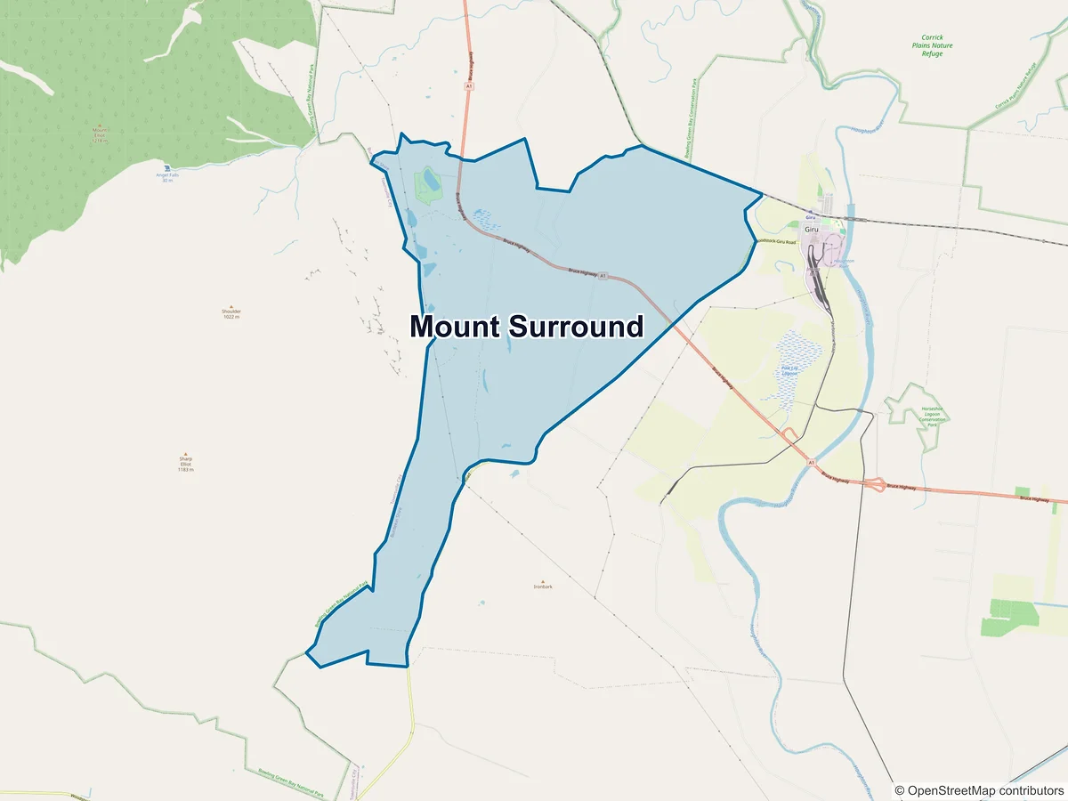 Map of Mount Surround, QLD, Australia