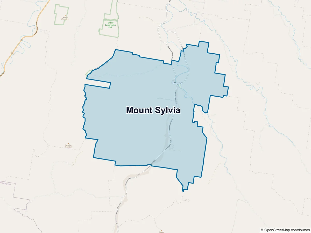 Map of Mount Sylvia, QLD, Australia