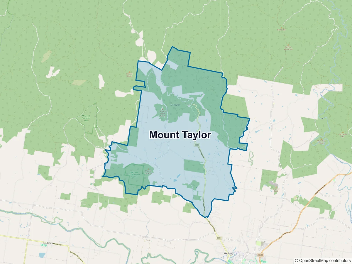 Map of Mount Taylor, VIC, Australia