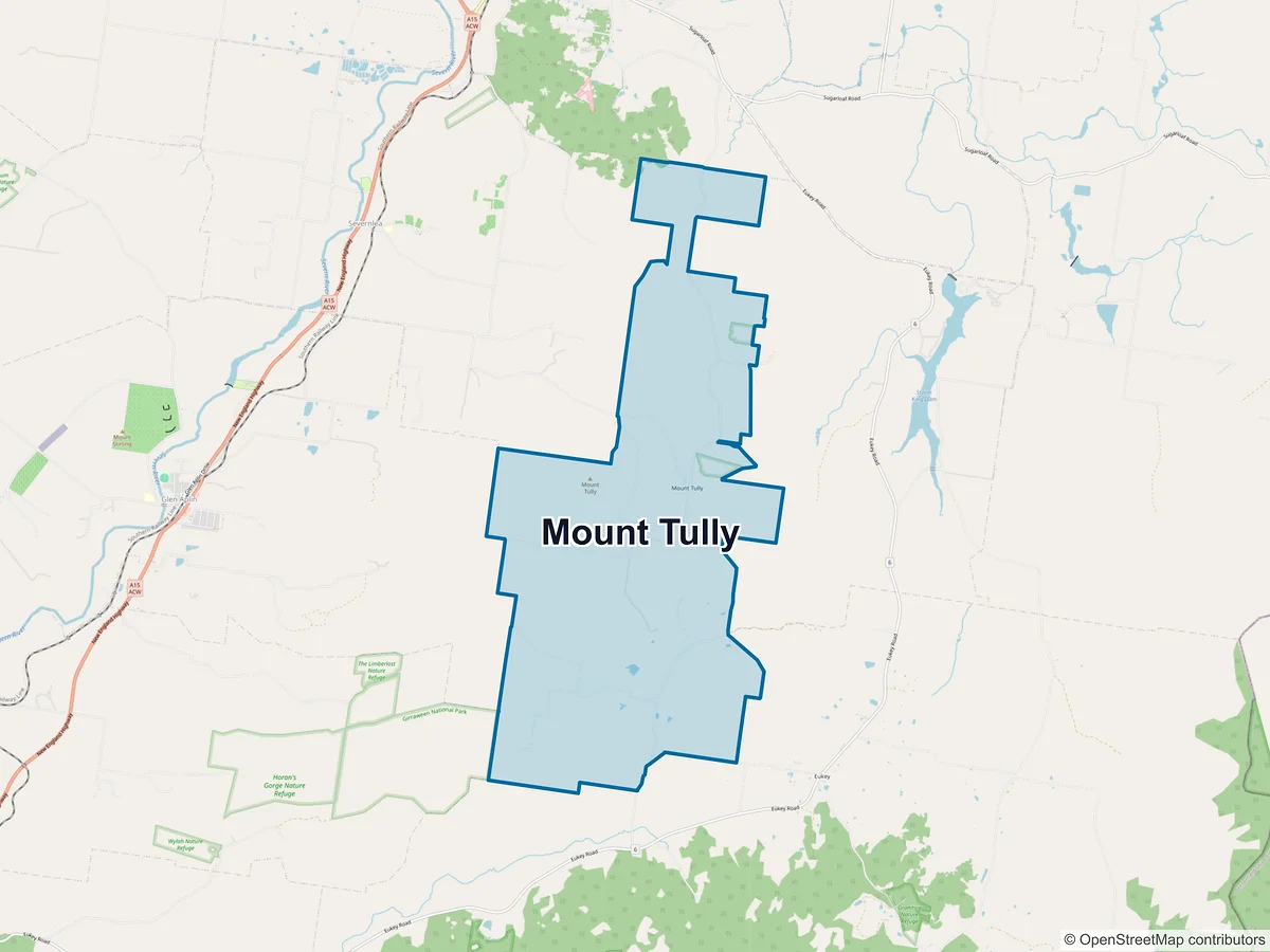 Map of Mount Tully, QLD, Australia