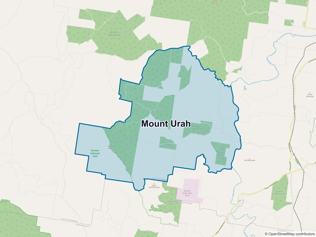 Map of Mount Urah, QLD, Australia