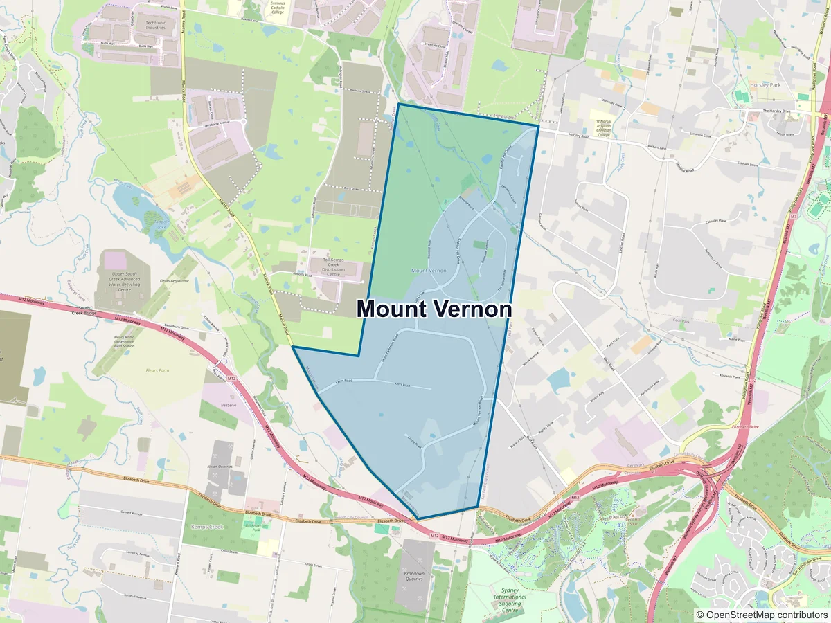 Map of Mount Vernon, NSW, Australia