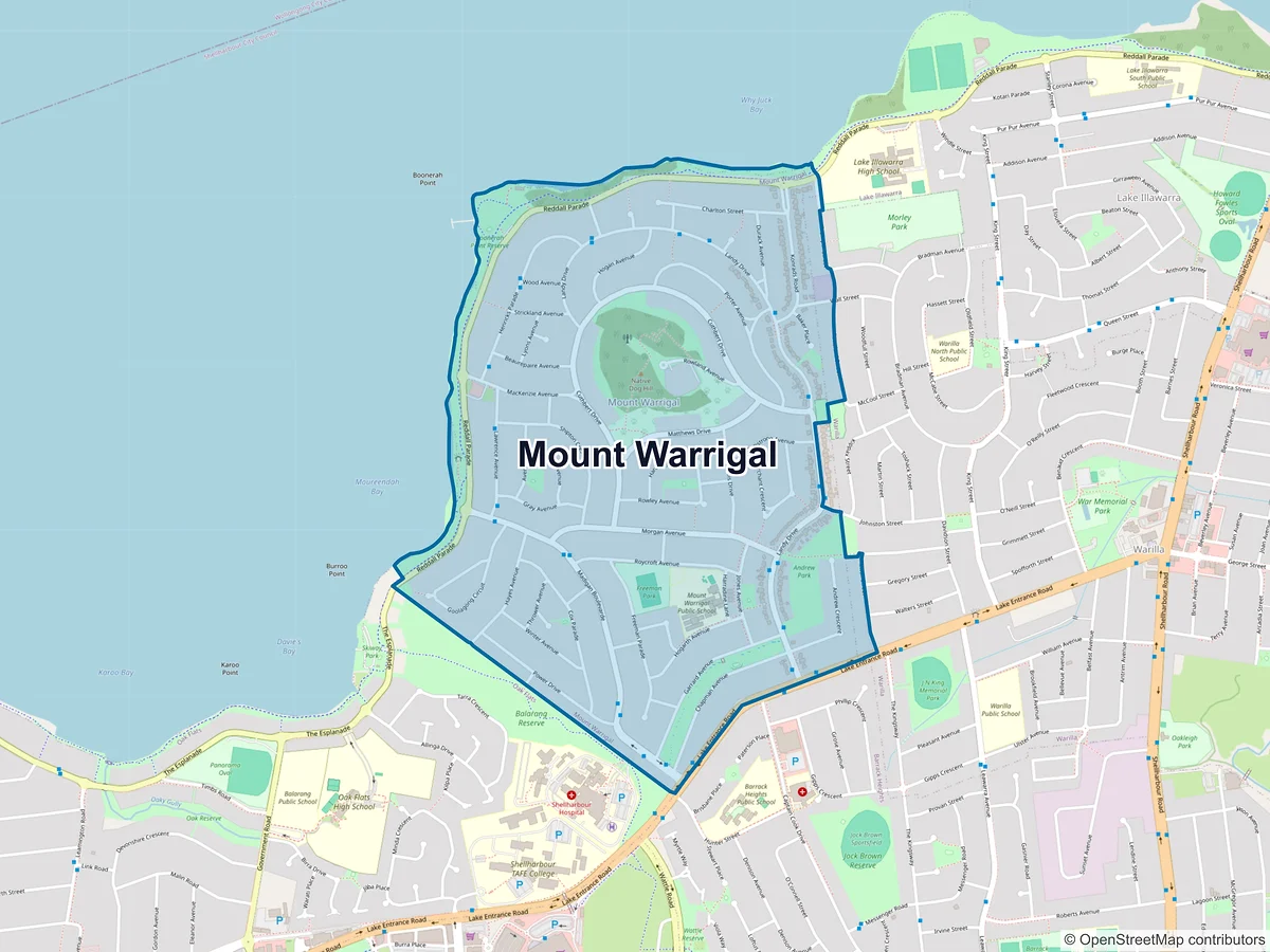 Map of Mount Warrigal, NSW, Australia
