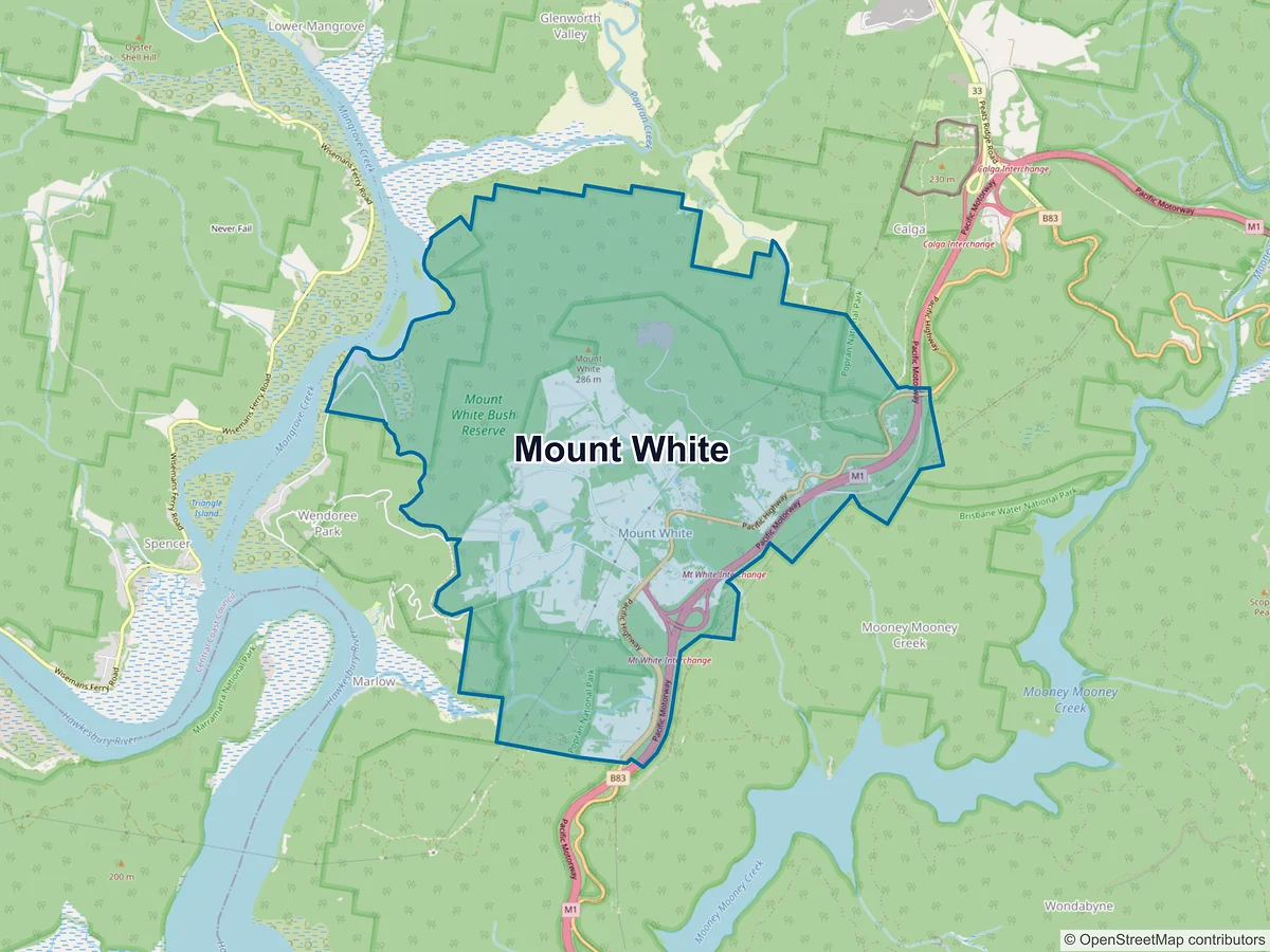 Map of Mount White, NSW, Australia