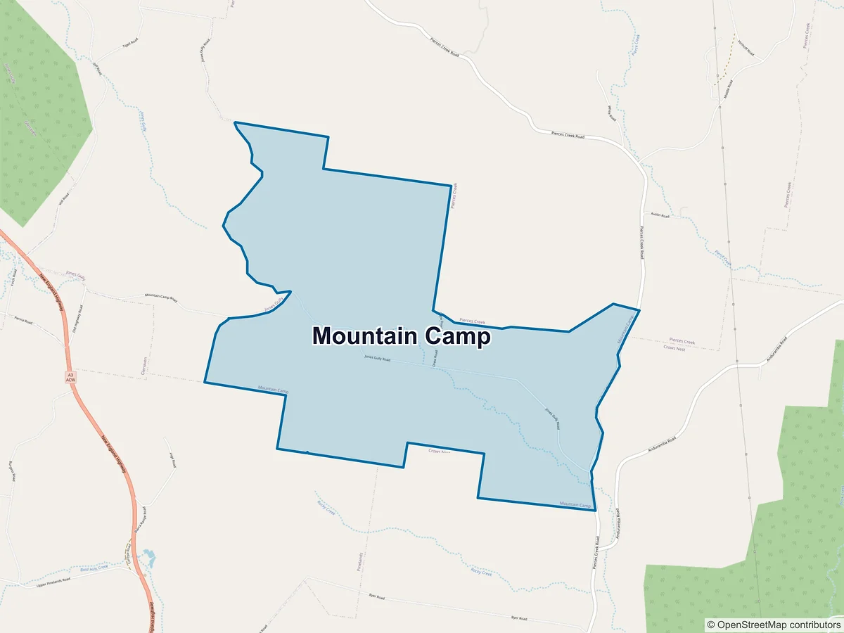 Map of Mountain Camp, QLD, Australia
