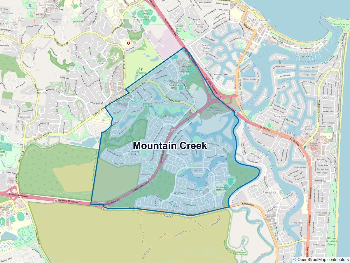 Map of Mountain Creek, QLD, Australia