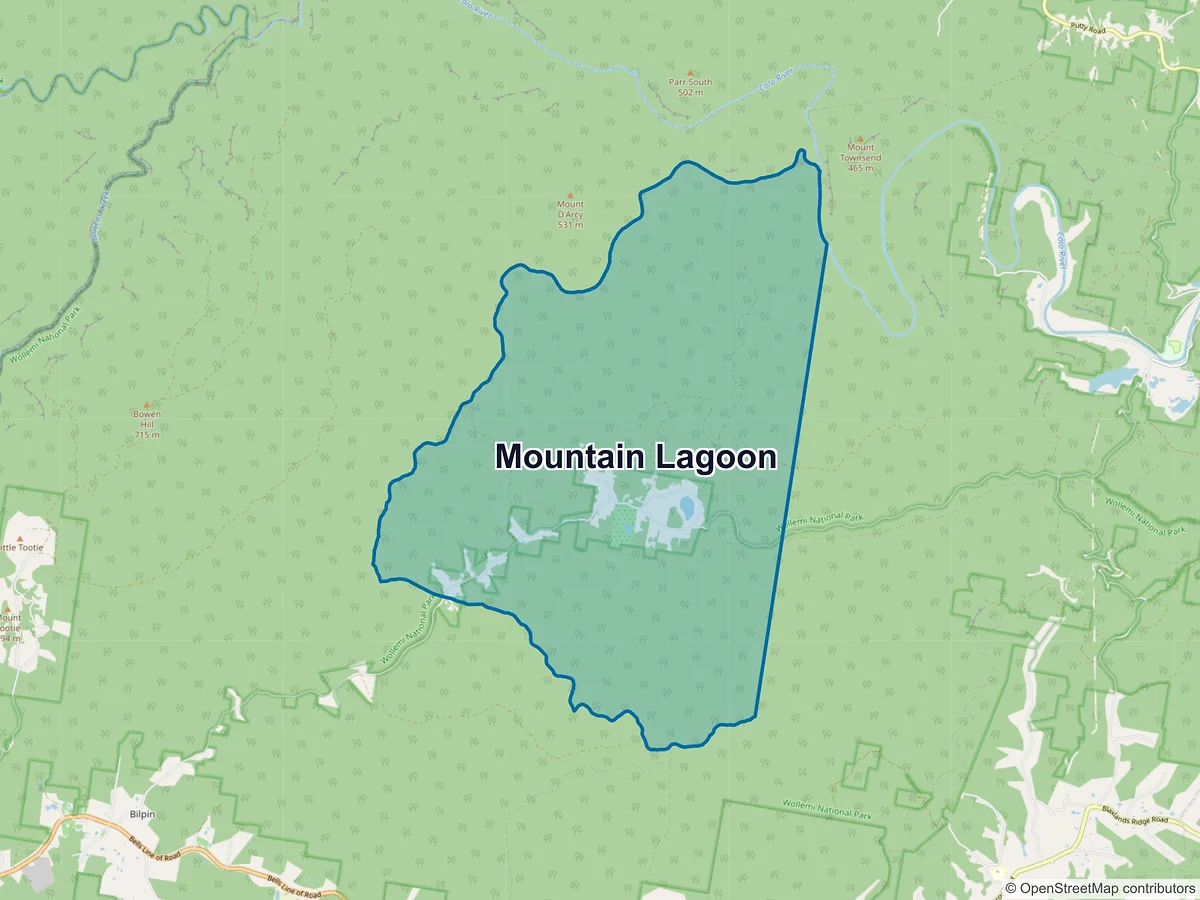 Map of Mountain Lagoon, NSW, Australia