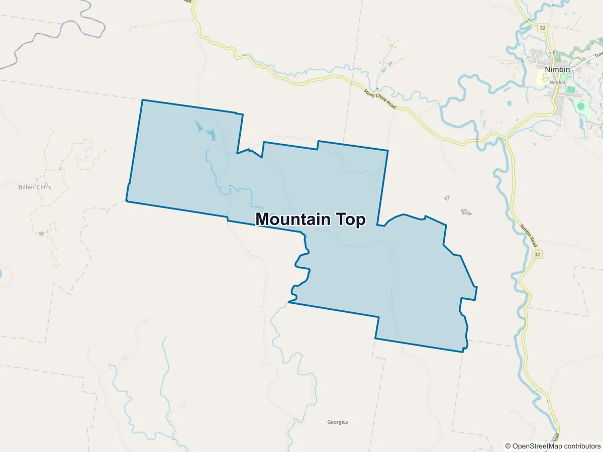 Map of Mountain Top, NSW, Australia