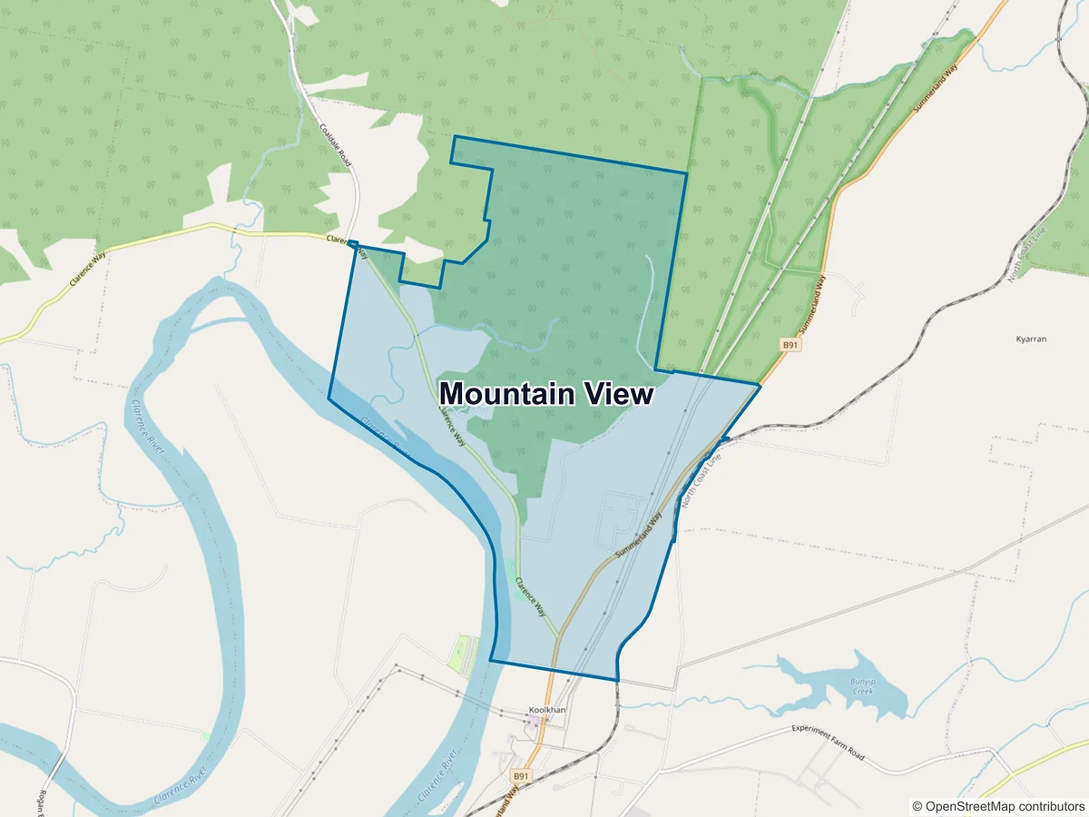 Map of Mountain View, NSW, Australia