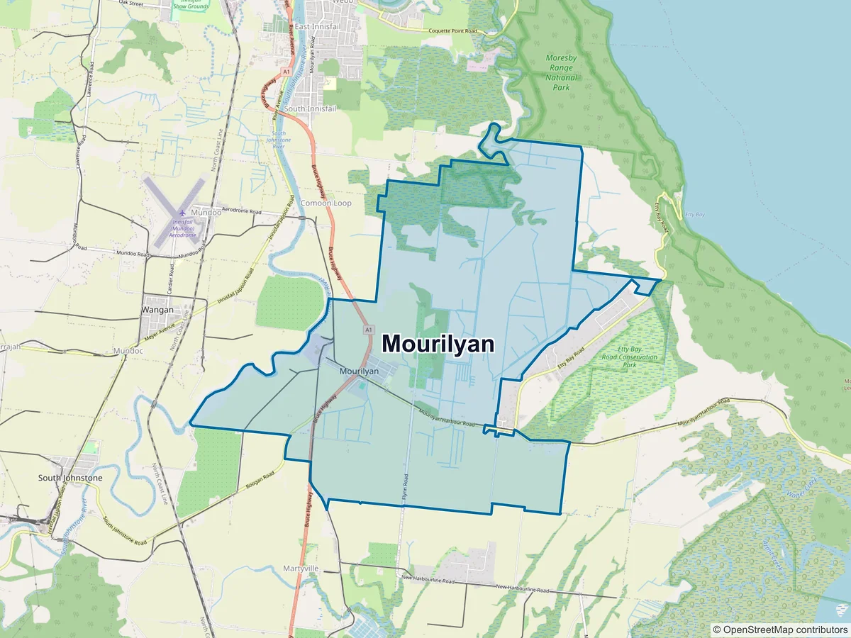 Map of Mourilyan, QLD, Australia