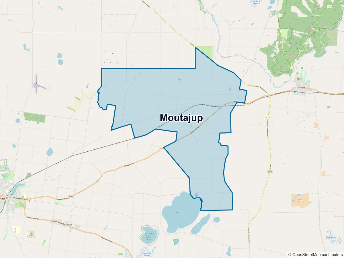 Map of Moutajup, VIC, Australia