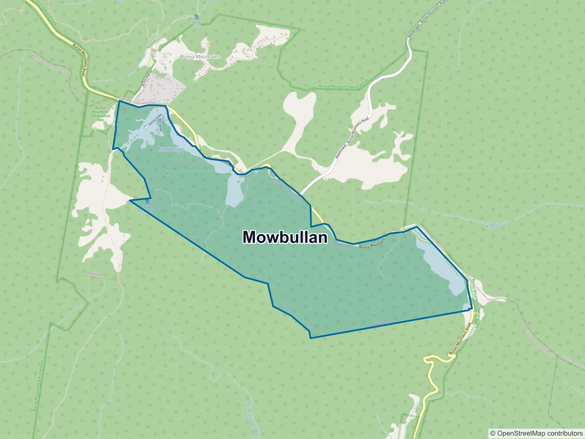 Map of Mowbullan, QLD, Australia