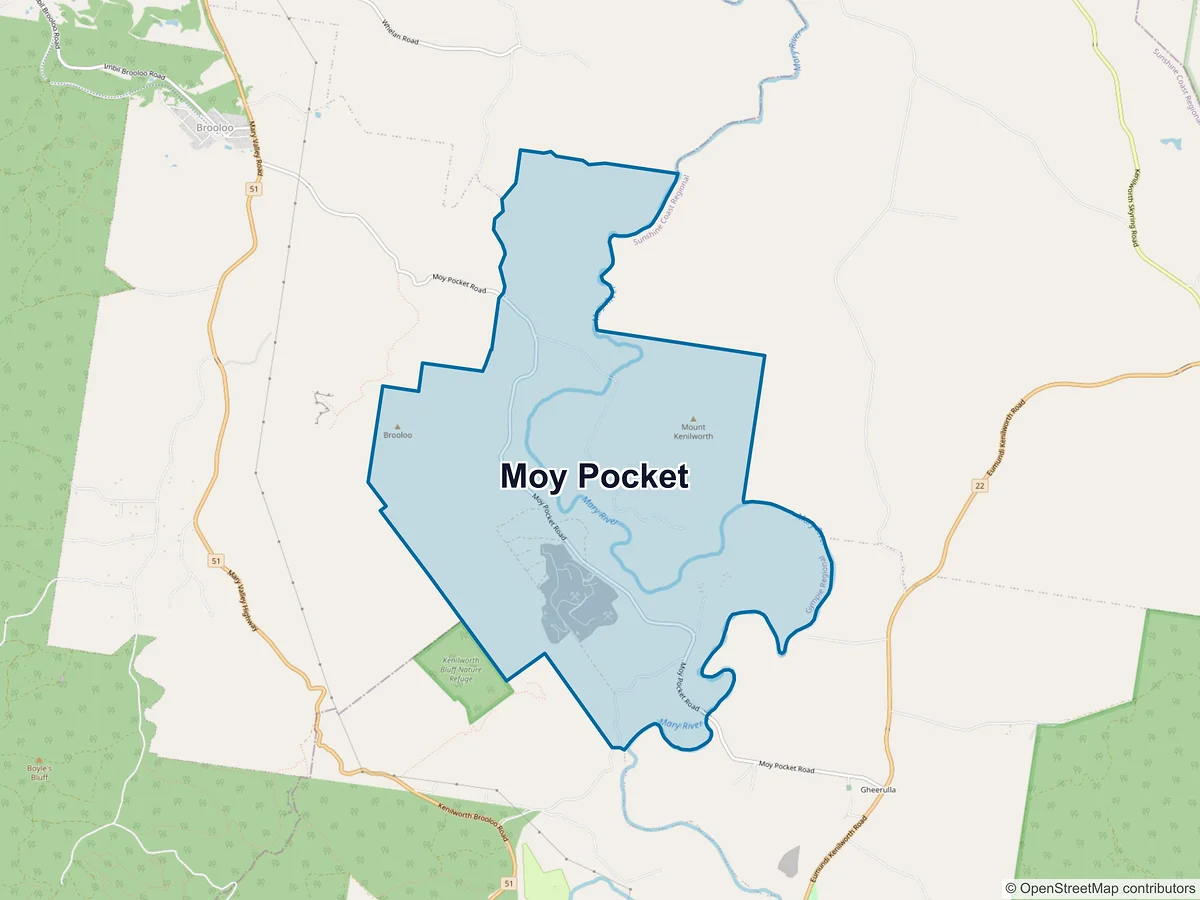 Map of Moy Pocket, QLD, Australia