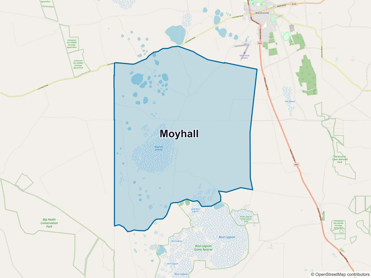 Map of Moyhall, SA, Australia