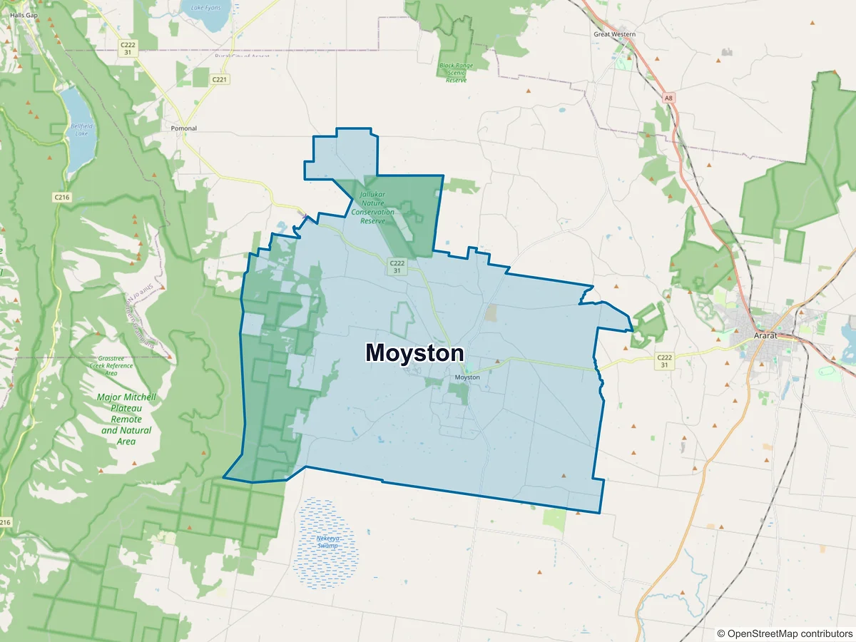 Map of Moyston, VIC, Australia
