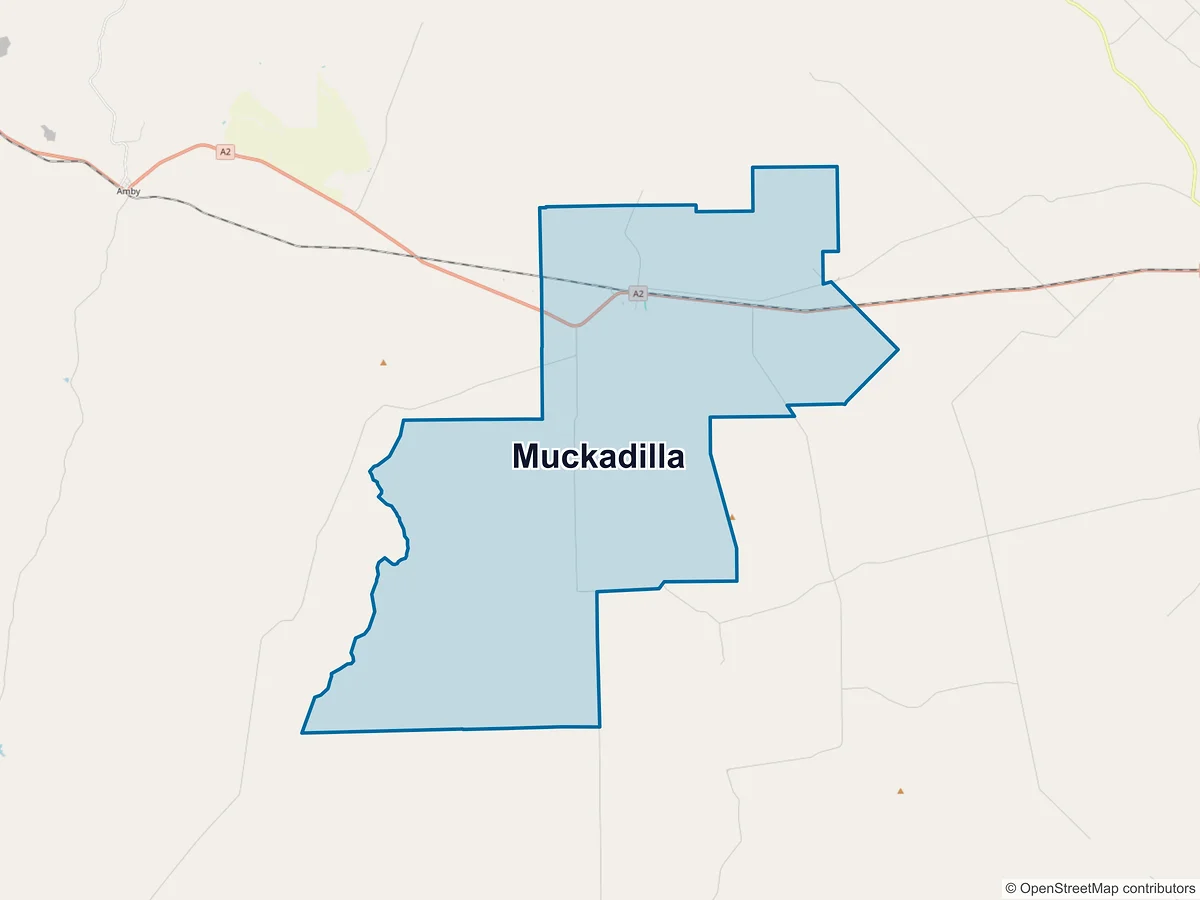 Map of Muckadilla, QLD, Australia