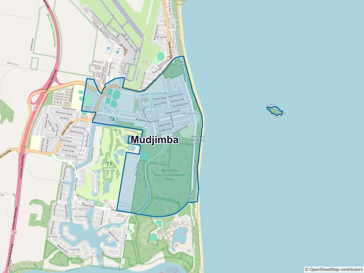 Map of Mudjimba, QLD, Australia