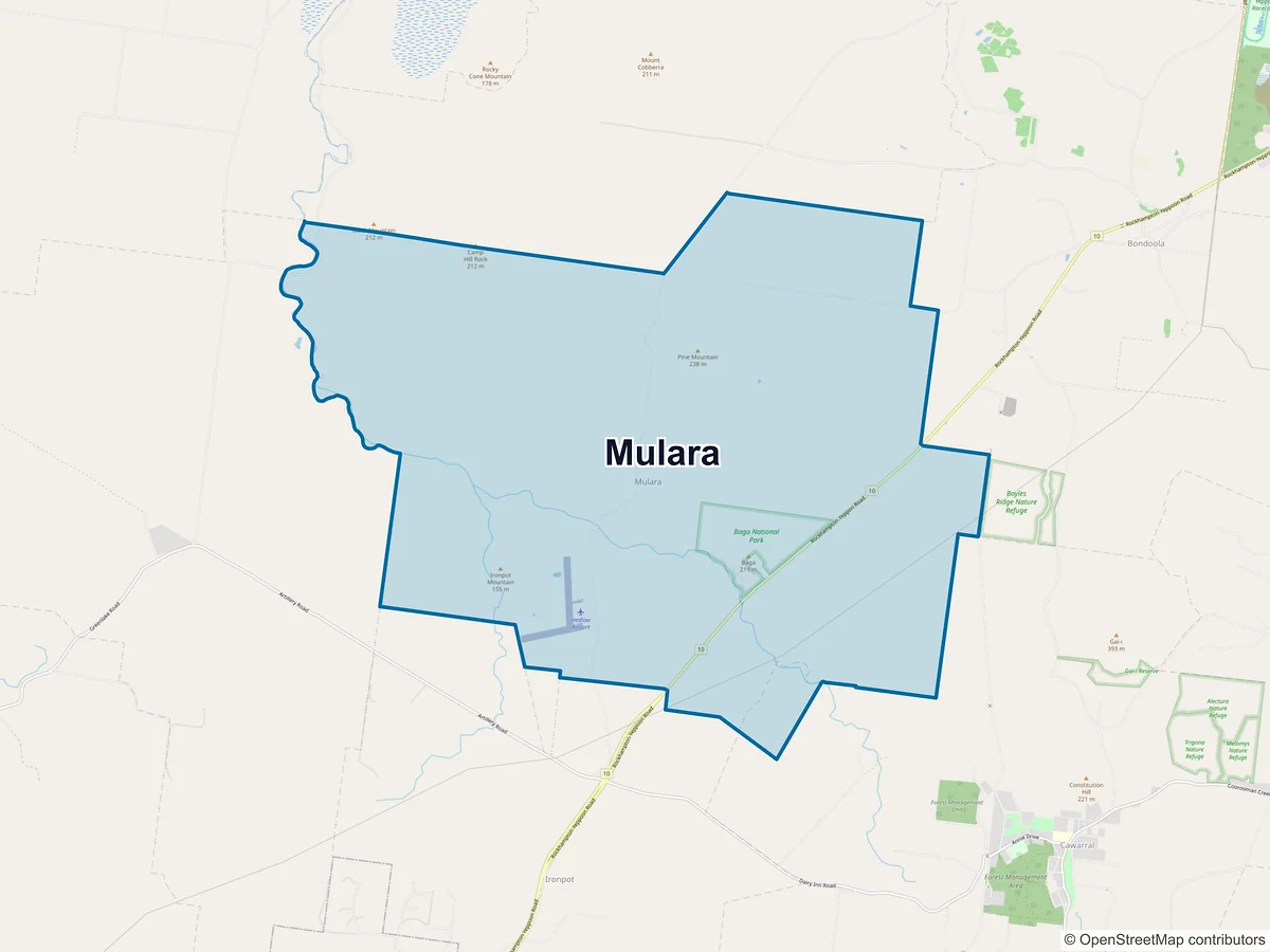 Map of Mulara, QLD, Australia