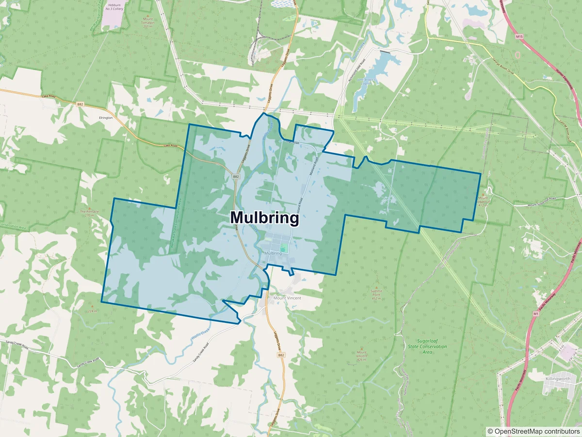 Map of Mulbring, NSW, Australia