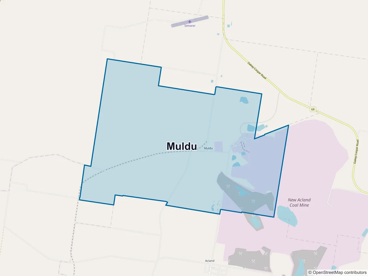 Map of Muldu, QLD, Australia