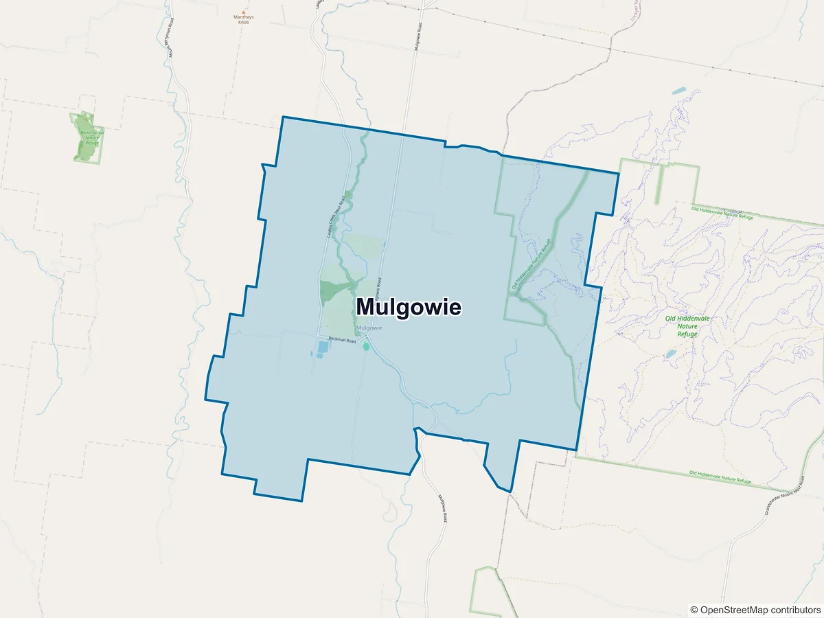 Map of Mulgowie, QLD, Australia
