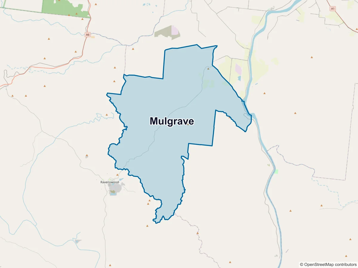 Map of Mulgrave, QLD, Australia