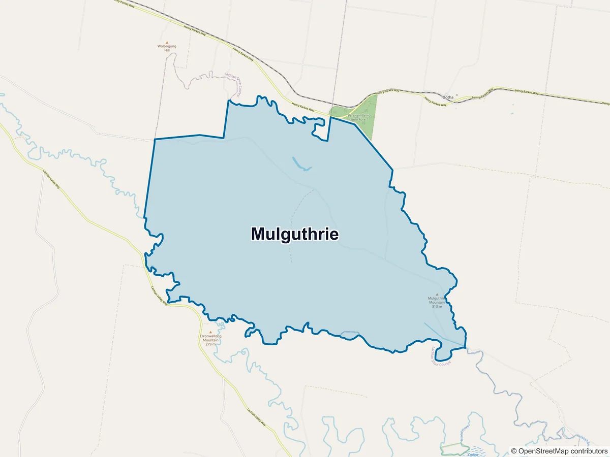 Map of Mulguthrie, NSW, Australia