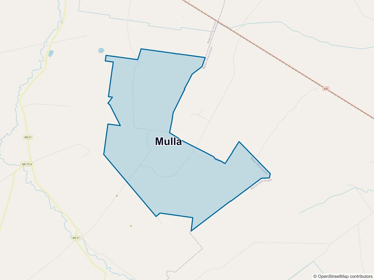 Map of Mulla, NSW, Australia
