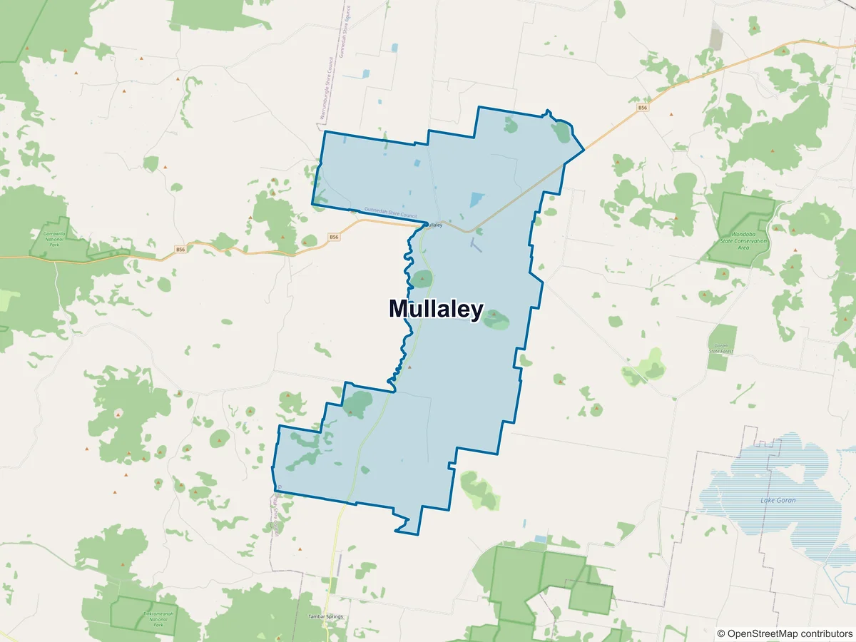Map of Mullaley, NSW, Australia