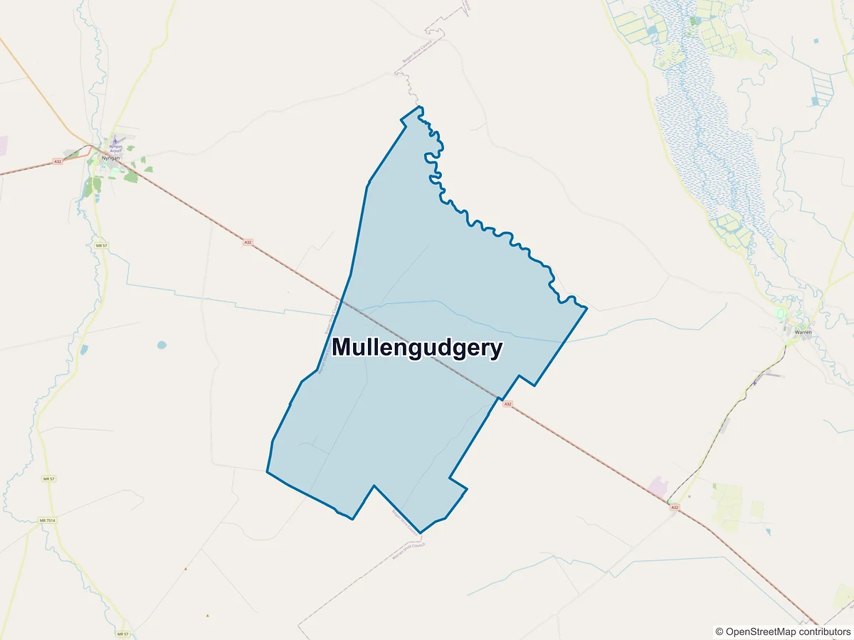 Map of Mullengudgery, NSW, Australia