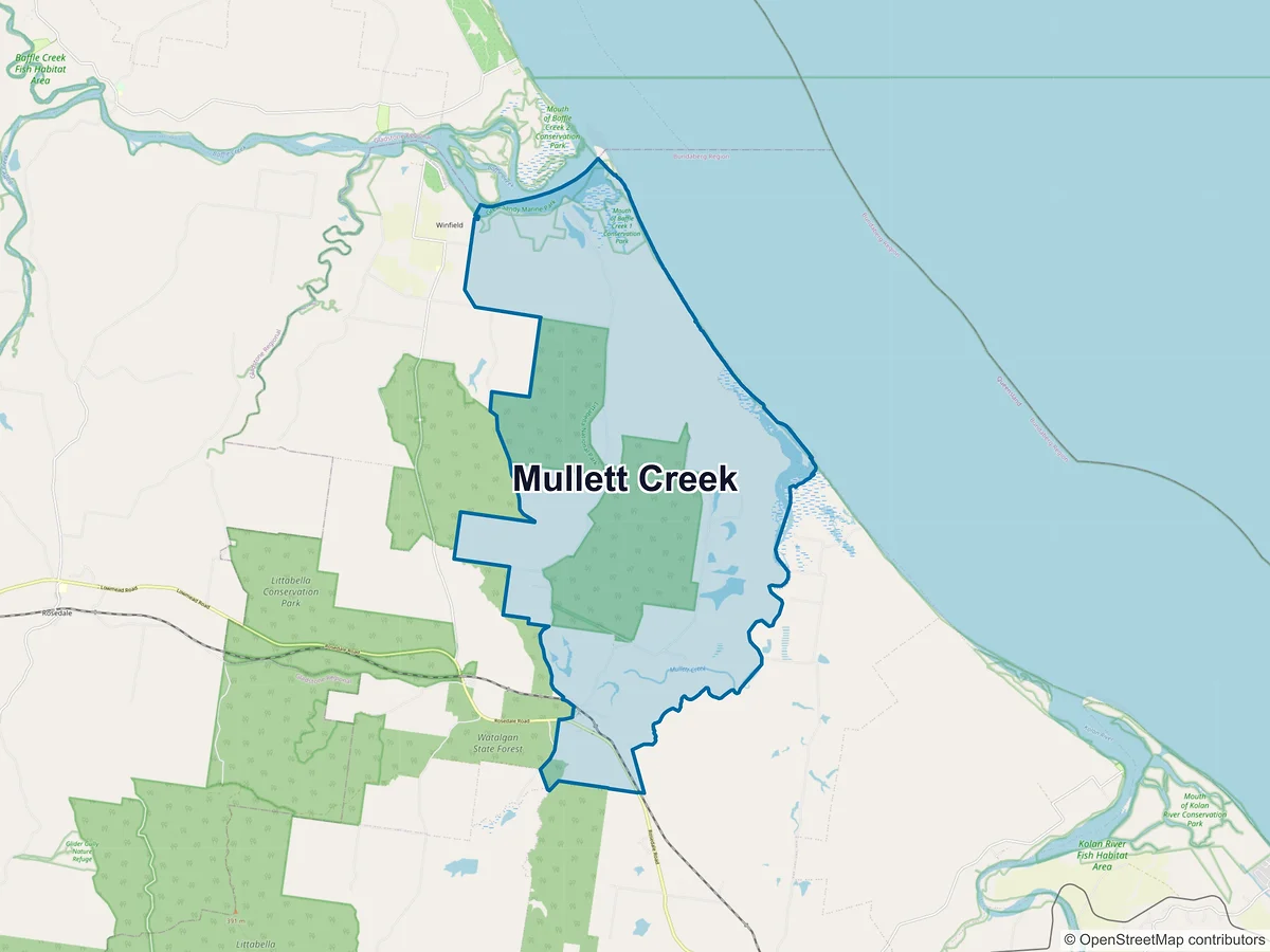 Map of Mullett Creek, QLD, Australia